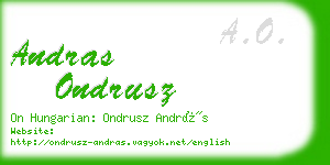 andras ondrusz business card